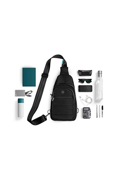 LEONAANELIA حقيبة كروس كروس للجنسين من سكوتي، باللون الأسود