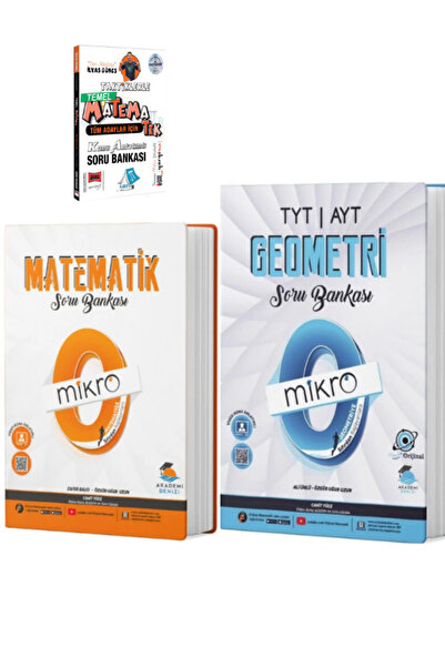 Orijinal Yayınları Akademi Denizi TYT Matematik ve TYT AYT Geometri Mikro Sor...