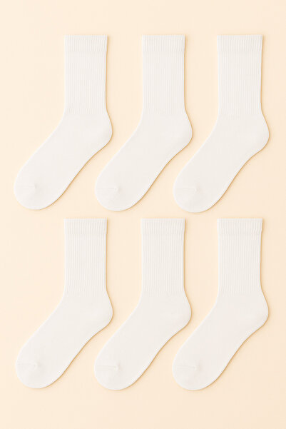 Mudizone 6 ζευγάρια βαμβακερές κάλτσες τένις χωρίς ραφή Socket Boy - Unisex