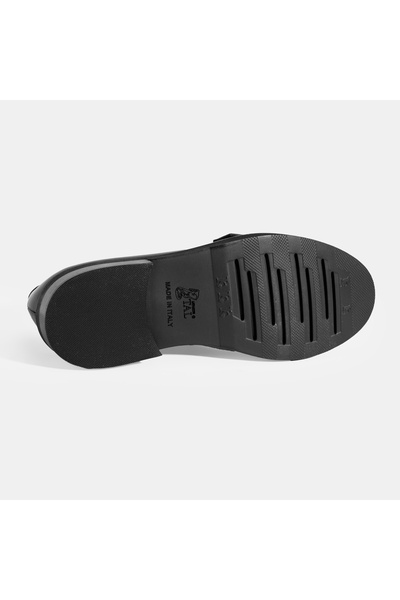 LUCA GROSSI Kadın Siyah Püskül Detaylı Deri Loafer