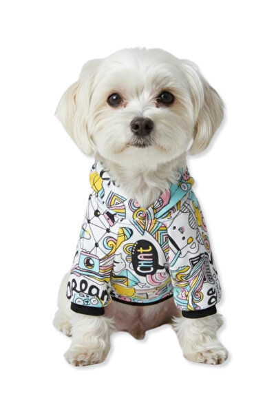 Oli and Lui THINK Patterned Dog Sweatshirt - Mixed Model