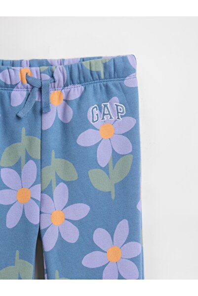 GAP Kız Bebek Mavi Relaxed Logo Pull-On Jogger Eşofman Altı