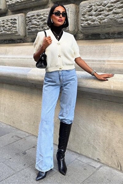 Lijuri Asterya gold buttoned knit cardigan 5182