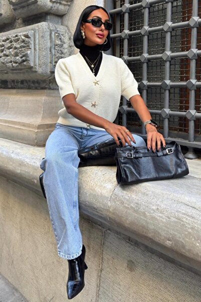 Lijuri Asterya gold buttoned knit cardigan 5182