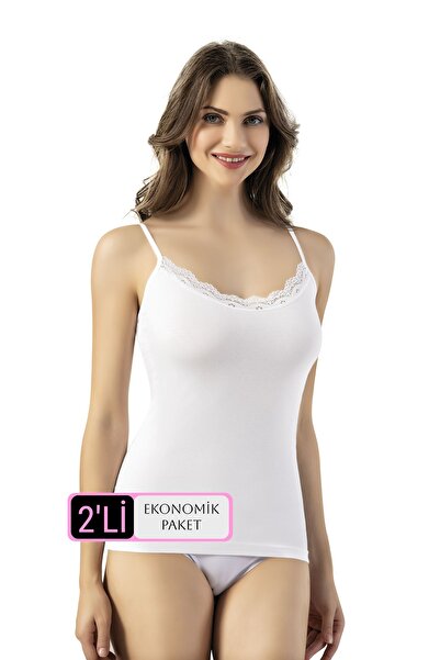 KOTA Women's 2 Pack Lace Tank Top with Rope Straps