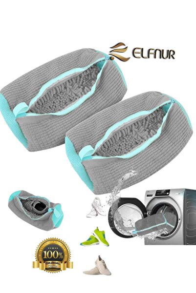 elfnur 1 Piece Shoe Washing Bag Mesh Special Pasta Fabric Machine Wash Anti-Deformation No Dye Transfer