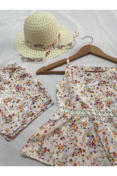 tny kids collection Hat 3-Piece Girl's Bottom-Top Set