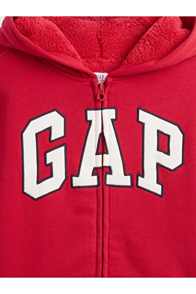 GAP Erkek ÇocukGap Logo Sweatshirt Fermuarlı Sherpa