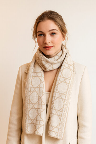 Sebir Moda Cannage Patterned Knitwear Scarf