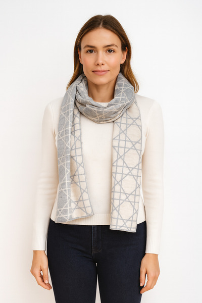 Sebir Moda Cannage Patterned Knitwear Scarf