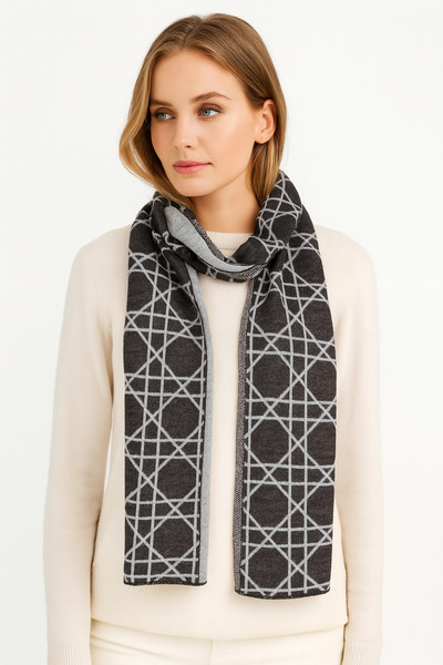 Sebir Moda Cannage Patterned Knitwear Scarf