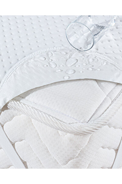 Madame Coco Clarte flüssigkeitsdichte, elastische Eckmatratze für Einzelbett, Weiß