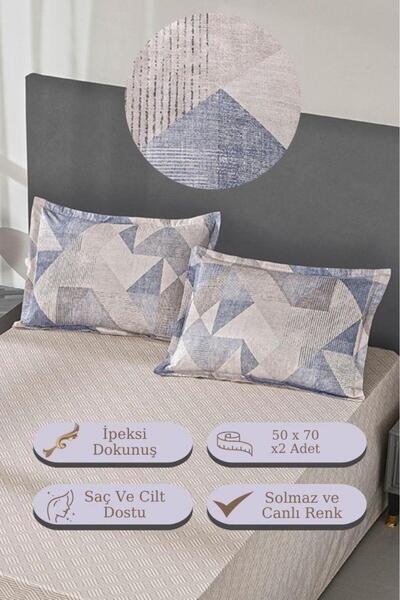 Karna Home LaVella Συλλογή Μαξιλαροθήκες 2 τεμαχίων - Ανοιγόμενη Πόρτα με Λουλούδια 50Χ70