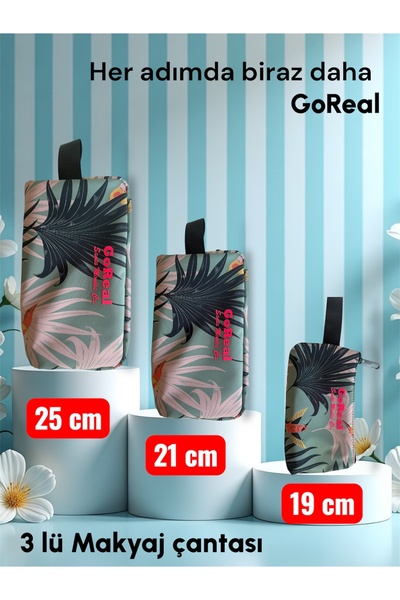 GoReal 3 lü Makyaj Çanta Seti