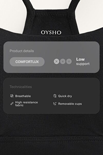Oysho Comfortlux Sports Bra with Cups Light Support