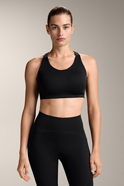 Oysho Firm-support Compressive crossover back sports bra