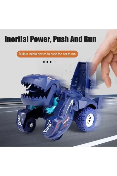 Cyber Set of 4pcs Creative Dinosaur Transforming Car Dinosaur Model Car Toy