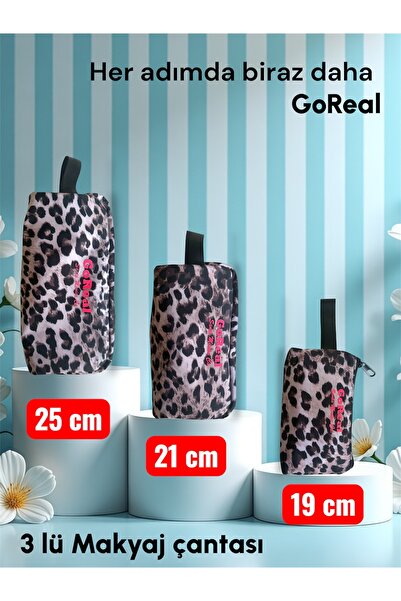 GoReal 3 LÜ MAKYAJ ÇANTA SETİ