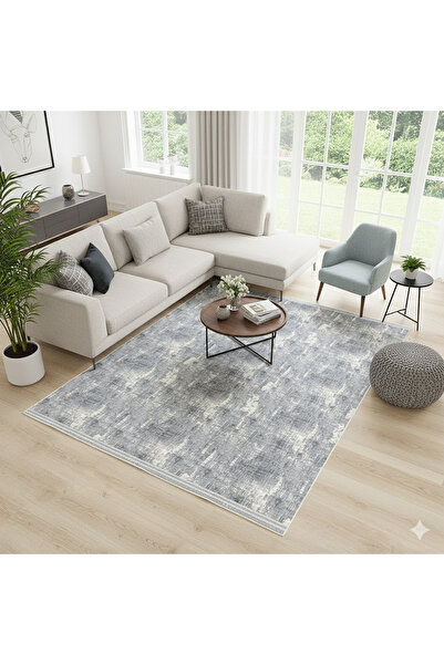 WOOF HOME Modern Pamuklu Halı Örtüsü Savan 6m2 Dokuma 200x300 Lastiksiz