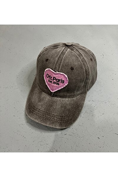 ZERAMİNE Eskitme Vintage Retro Cap Şapka Pamuklu