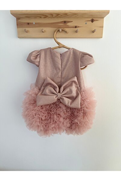 2kids2mom Saten Tütü Elbise (Pudra) (1 -5 Yaş)