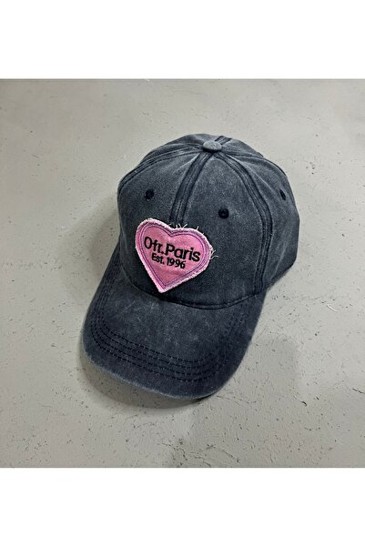 ZERAMİNE Eskitme Vintage Retro Cap Şapka Pamuklu