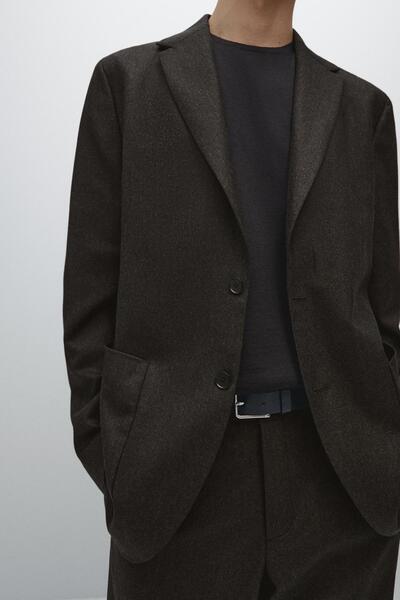 Massimo Dutti %100 yün klasik blazer