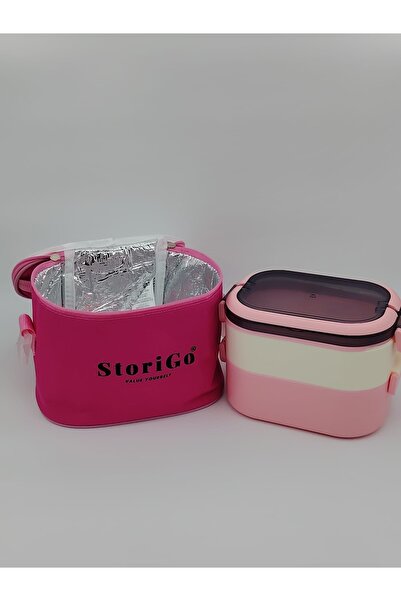 SUPERPUP Lunch Box Pink + Nutrition Box with Thermo Bag for Food Storage and Transportation