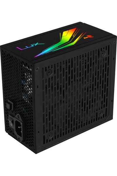AEROCOOL LUX RGB 650W Power Supply 230V APFC UK Box ATX PSU with 80+ , Smart RGB Lighting