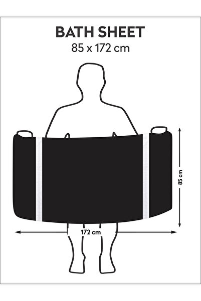 Donetella 2 - Pcs Premium Bath Sheet (85x172cm ) 600 GSM 100% Combed Cotton