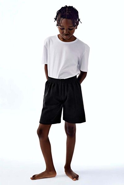Brix Boy's Waffle Shorts Black Color