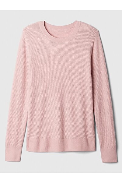 GAP Kadın Pembe Textured Kazak