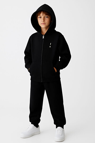 Beniizle Kapüşonlu Fermuarlı Çift Cepli Unisex Eşofman Takımı