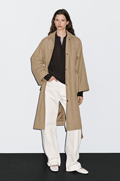 Massimo Dutti Pamuklu trençkot