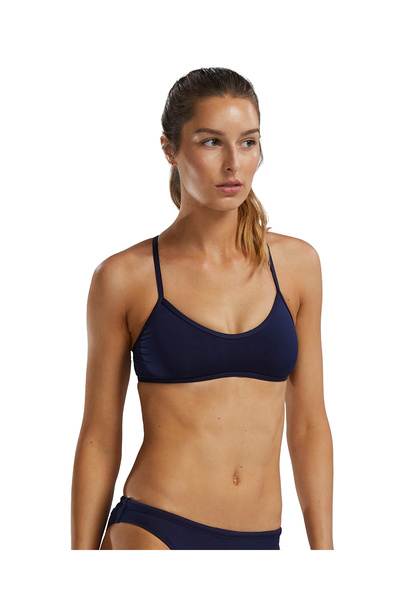 sporsuit Γυναικείο μπικίνι TYR Solid Trinity Top Navy Arena Καλοκαίρι - Χειμερινό Πρωτάθλημα Αγώνων Μαγιό