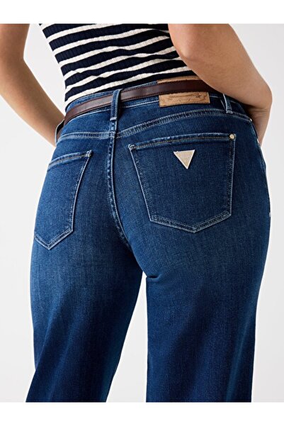 Guess Blugi Indaco pentru femei, amestecați de cașmir, cu croiala palazzo