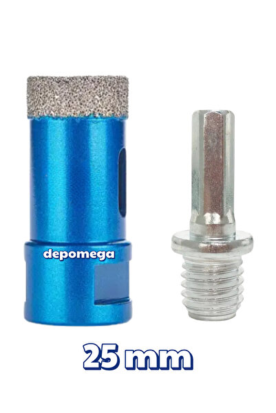 DepoMega 25 mm Granit Mermer Seramik Delme Panç Spiral Ve Matkap İçin Aparatl...
