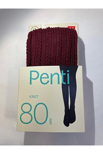 Penti PENTİ PRETTY KNIT 80 DEN KÜLOTLU ÇORAP BORDO 4-5 YAŞ