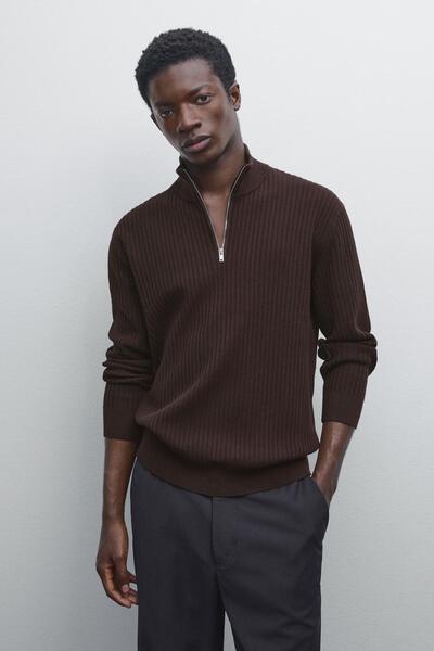 Massimo Dutti Dik yaka triko kazak