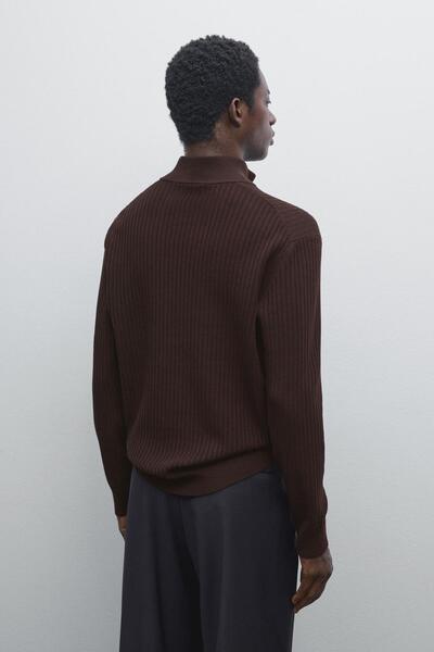 Massimo Dutti Dik yaka triko kazak