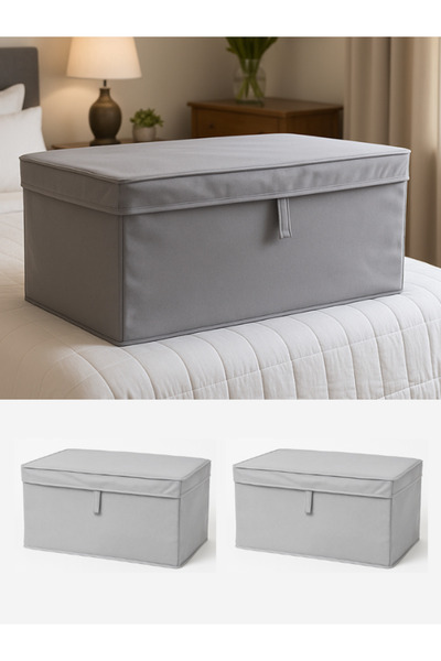 Venita Home 2 Adet Mega Boy Çok Amaçlı Kutu Hurç 60x40x30 ( Çamaşır-saklama-d...