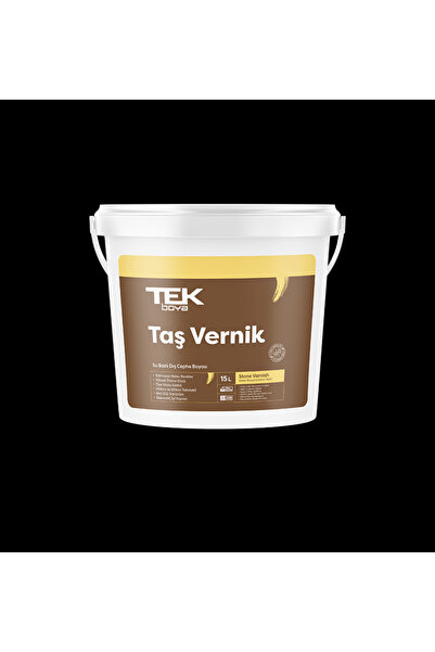 TEK BOYA Su Bazlı Çok Amaçlı Taş Ve Ahşap Verniği 2.5lt Şeffaf-hava Koşullarından Etkilenmez-kokusuz-parlak