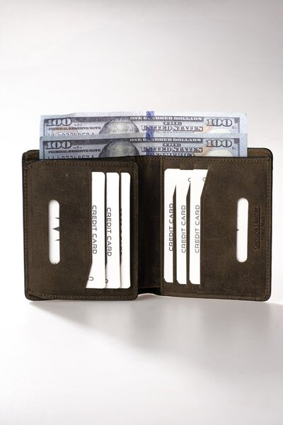 Getto Deri Genuine Leather Route Wallet