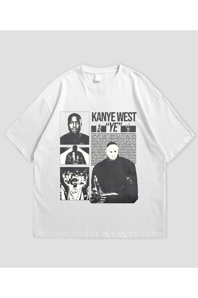 SVART WEAR تي شيرت كبير الحجم للجنسين بتصميم كاني ويست