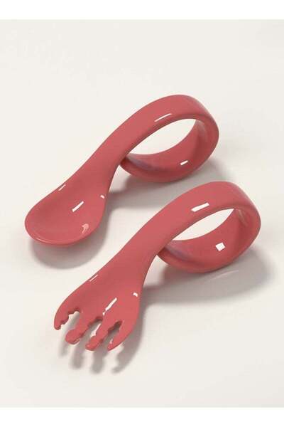 kiddoz Pair Baby Feeding Heat Discoloration Spoon Fork Set