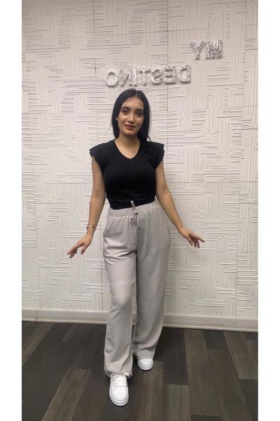 My Destino Bürümcük Loose Cut Trousers with Pockets