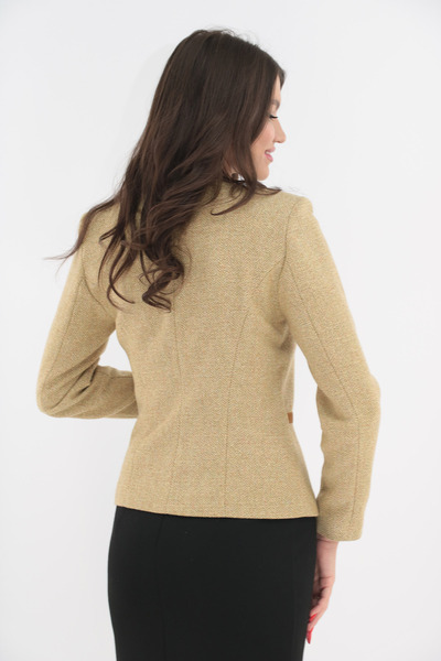 Vanessa Line RO Mustard jacket made of wool and velvet fabric