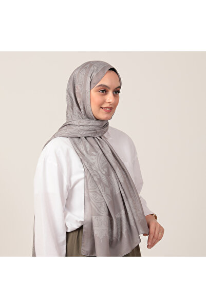 ipekistanbul Şal din mătase de bumbac - Model Mystic - Piatră întunecată