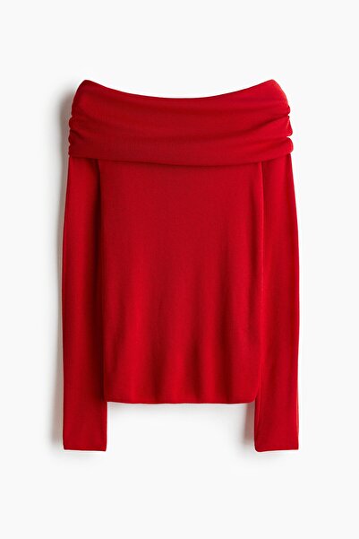 H&M Omuzları Açık Kazak