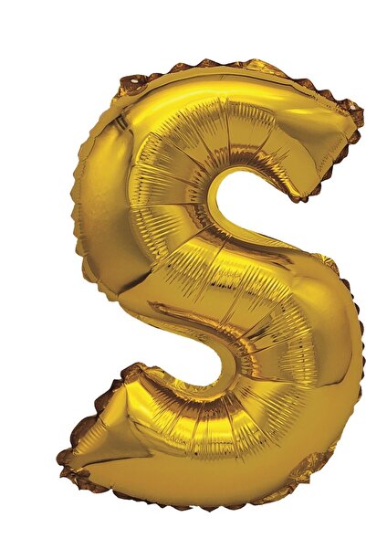 SDX Market Balon folie metalizată aurie, Mirific Party, Litera S, 80 cm, Auriu